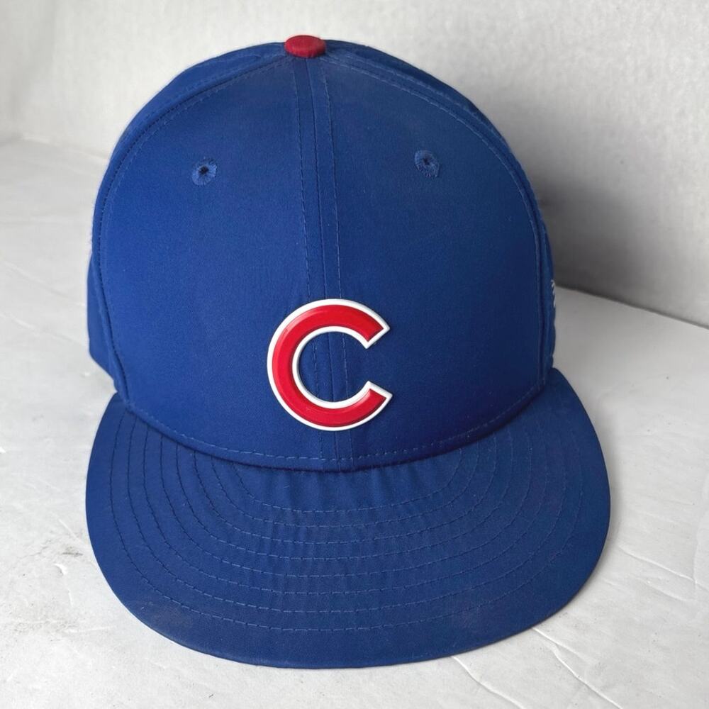 Chicago Cubs New Era 59FIFTY On Field Fitted Hat 7 3/8 Blue MLB Authentic